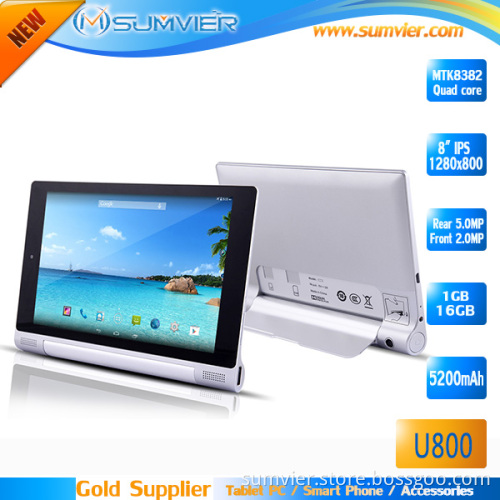 8 Inch IPS HD 1280*720 Mtk8382 Quad Core 1GB 16GB 3G Android 4.4 Tablet PC